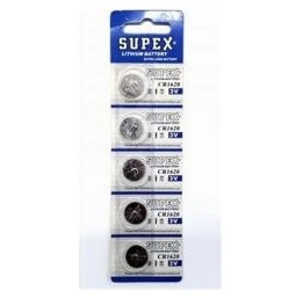 Supex Cr1620 3v Lityum 5'li Düğme Pil - Görsel 2