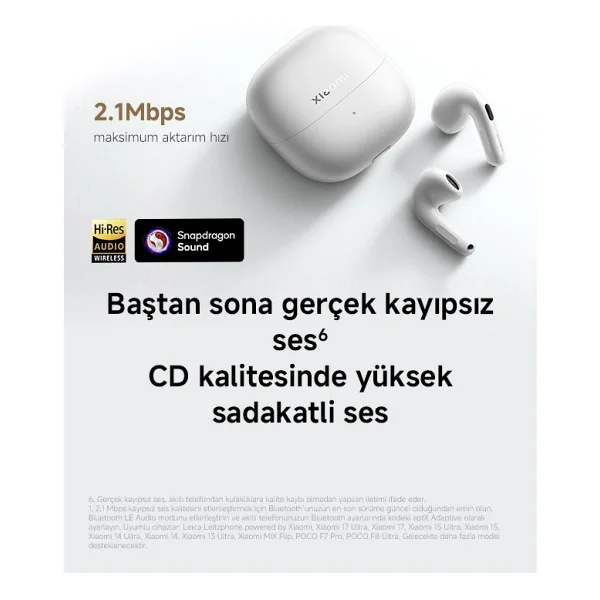 Xiaomi Buds 6 TWS Siyah Kulak İçi Bluetooth Kulaklık - Görsel 4