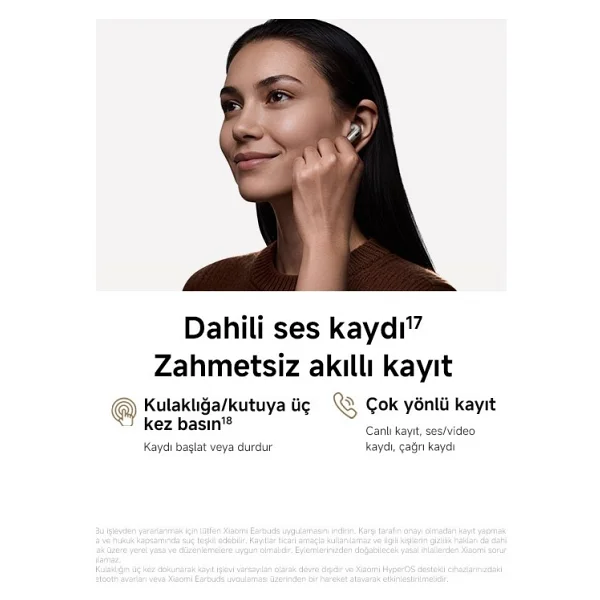Xiaomi Buds 6 TWS Siyah Kulak İçi Bluetooth Kulaklık - Görsel 9