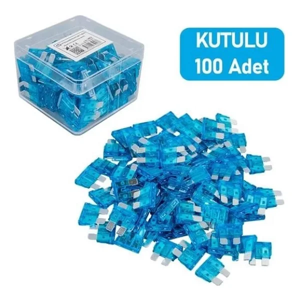 Powermaster 15 Amper Aşırı Yük Ve Kısa Devre Koruma Bıçaklı Oto Sigortası (100lü Paket) - Görsel 4