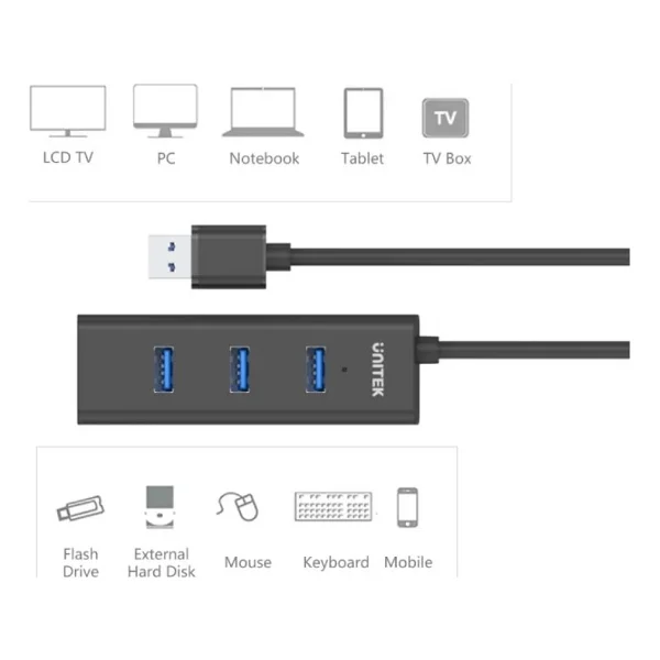 Unitek Y-3089 4 Port USB 3.0 Çoğaltıcı - Görsel 7