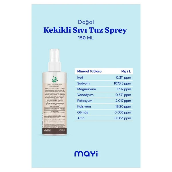 Mayi Tuz Kekikli Sıvı Sprey Tuz 150 Ml - Görsel 4