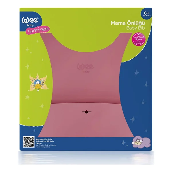 Wee Baby Nanninom Pembe Silikon Mama Önlüğü - Görsel 8