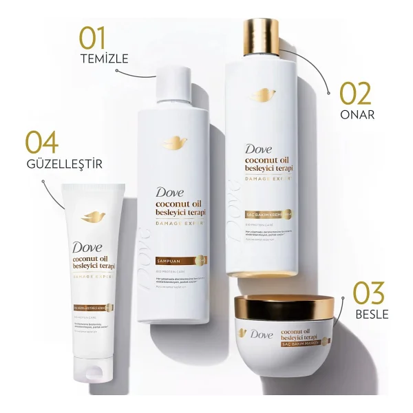 Dove Coconut Oil Besleyici Terapi 375 Ml Şampuan - Görsel 5