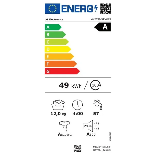 Lg Washtower W4w8bvkk2hm 1400 Devir 12 Kg / 10 Kg Kurutmalı Çamaşır Makinesi - Görsel 9