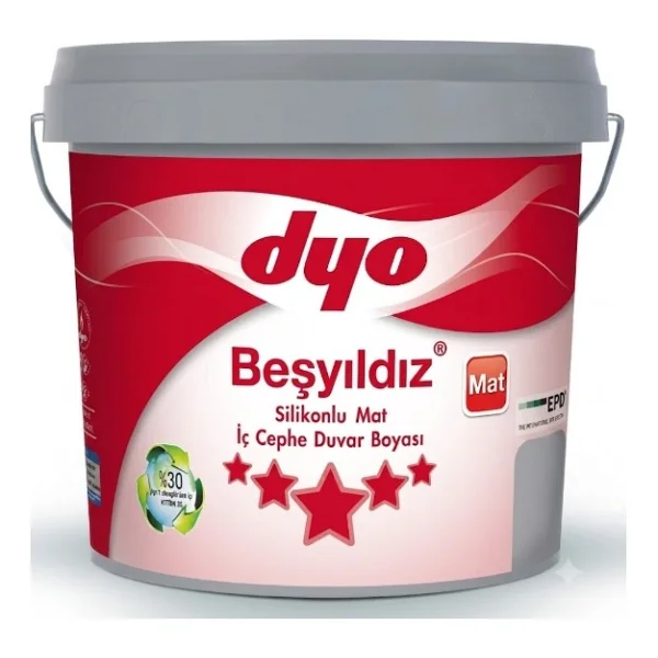 Dyo Beşyıldız Silikonlu Mat 3.5 kg İç Cephe Boyası