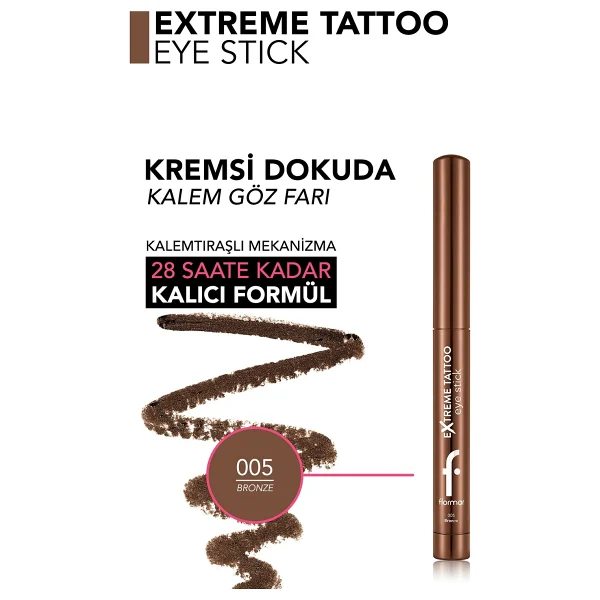 Flormar Extreme Tattoo Asansörlü Stick Göz Farı - Görsel 6