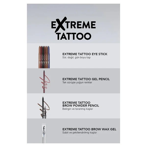 Flormar Extreme Tattoo Asansörlü Stick Göz Farı - Görsel 8