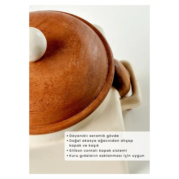 Bella Maison Koffi 800 Ml Seramik Kavanoz - Görsel 2