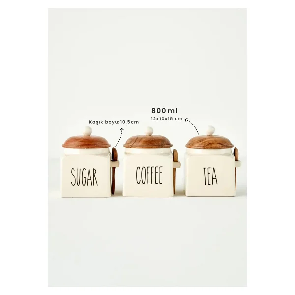 Bella Maison Koffi 800 Ml Seramik Kavanoz - Görsel 4
