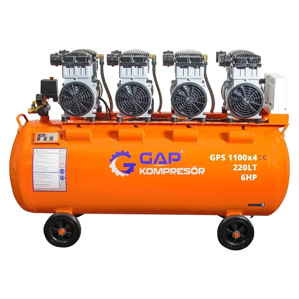 Gap Gps1100x4 6 Hp 8 Bar 220 Lt Sessiz Yağsız Kompresör - Görsel 4