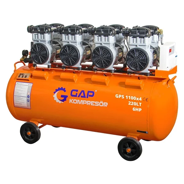Gap Gps1100x4 6 Hp 8 Bar 220 Lt Sessiz Yağsız Kompresör - Görsel 2