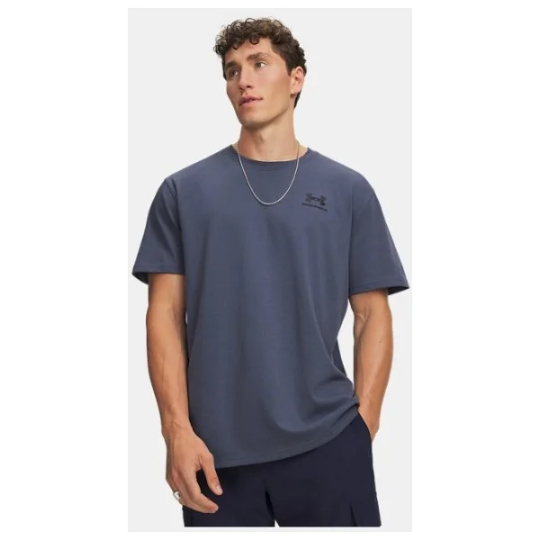 Under Armour Heavyweight 1373997-411 Lacivert Kısa Kollu Bisiklet Yaka Erkek Tişört - Görsel 5