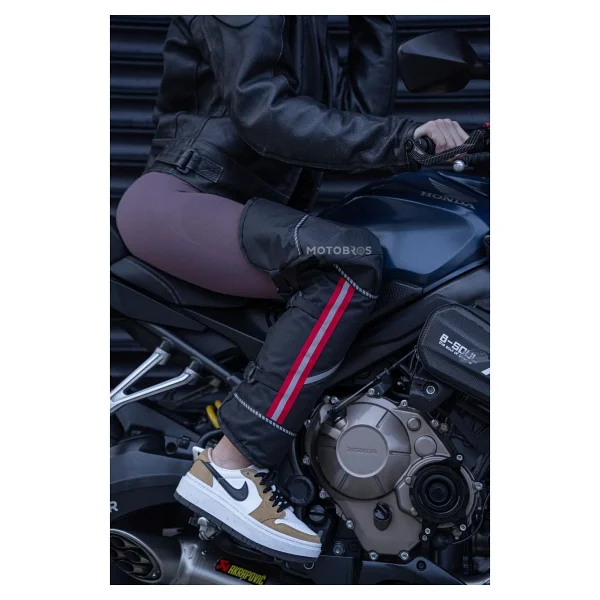 Motobros Motosiklet Kışlık Dizlik Reflektörlü Su Geçirmez Içi Kürk Yünlü - Görsel 7