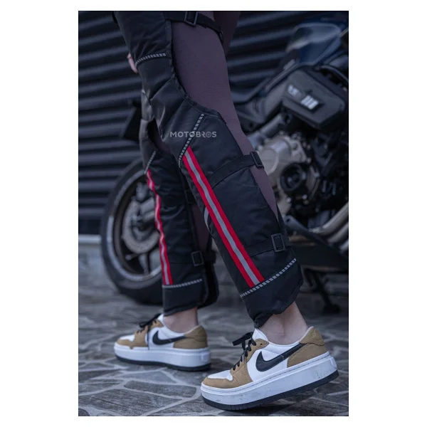 Motobros Motosiklet Kışlık Dizlik Reflektörlü Su Geçirmez Içi Kürk Yünlü - Görsel 3