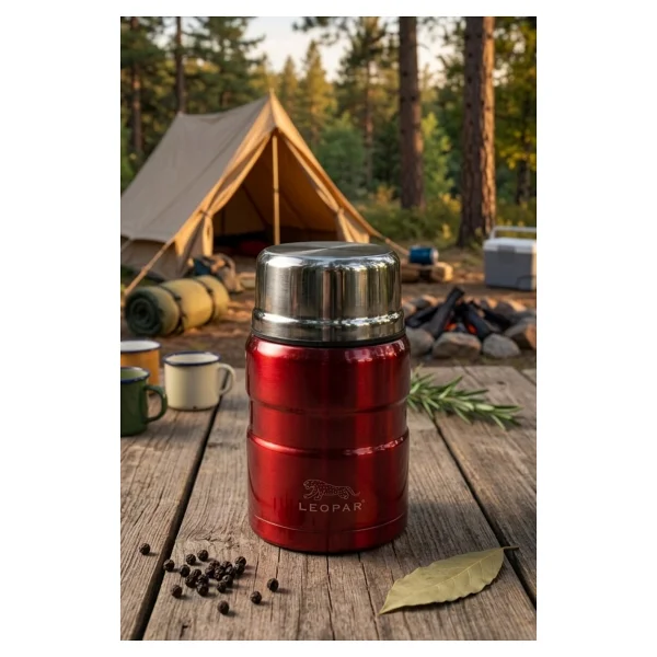 Cooker Yk1829 Leopar Kaşıklı 500 Ml Çelik Yemek Termosu - Görsel 7