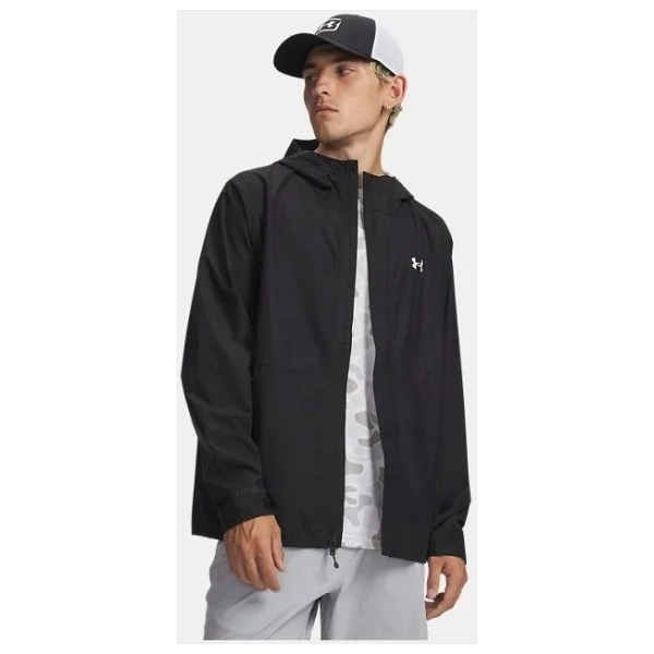 Under Armour Cloudstrike 6009583-001 Kapüşonlu Siyah Erkek Yağmurluk - Görsel 4