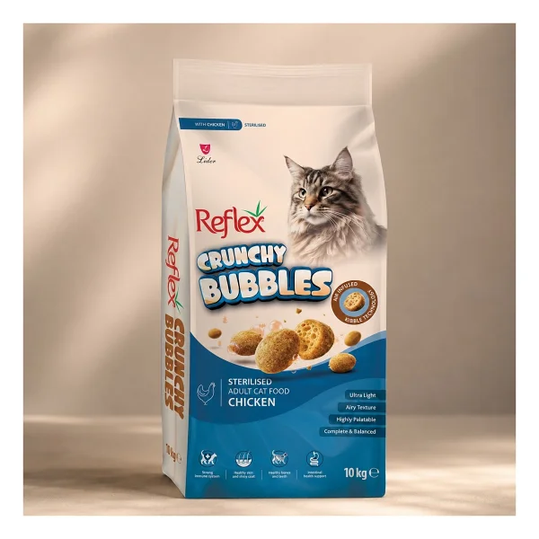 Reflex Crunchy Bubbles Tavuklu 10 kg Kısırlaştırılmış Yetişkin Kedi Maması - Görsel 8