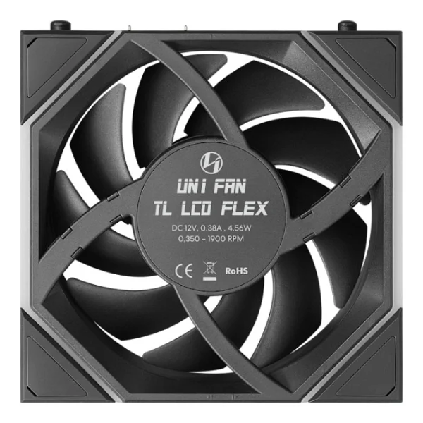 Lian Li Uni Fan TL LCD Flex G9F.12TLLCD1F1B.00 Siyah 12 cm Kasa Fanı - Görsel 7