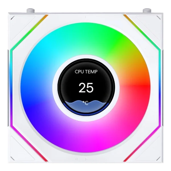 Lian Li Uni Fan Sl-Inf Lcd Flex G9f.12slınd1f3w.00 Beyaz 3'lü 12 Cm Kasa Fanı - Görsel 3