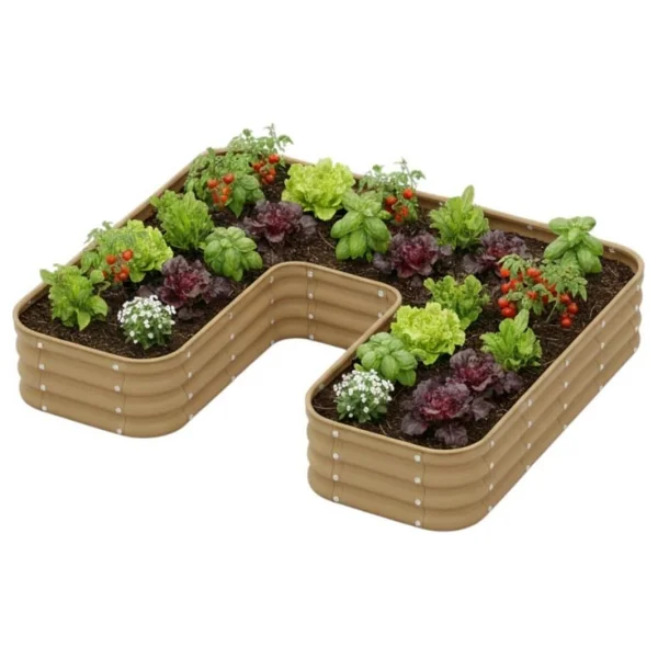 Bahçe Kulesi Modüler Yükseltilmiş Bahçe Sebze Yatağı No:24 (165x140) Bej - Görsel 9