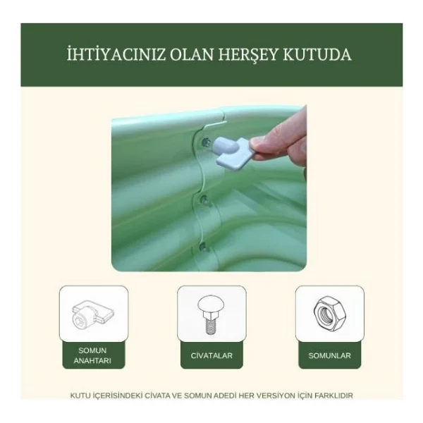 Bahçe Kulesi Modüler Yükseltilmiş Bahçe Sebze Yatağı No:24 (165x140) Bej - Görsel 6