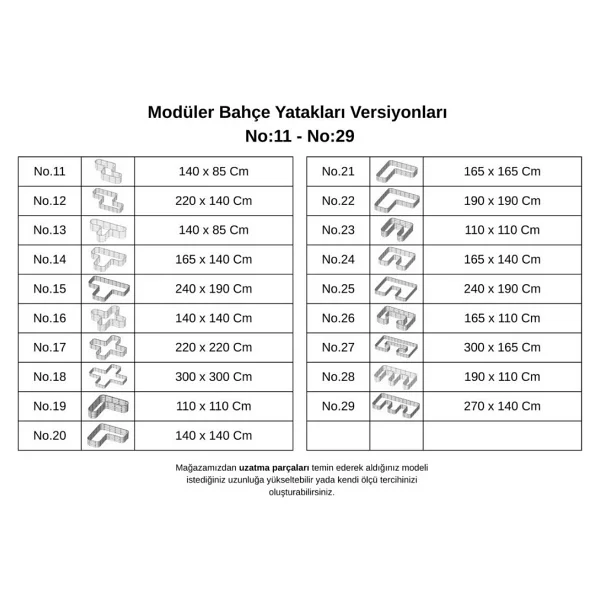 Bahçe Kulesi Modüler Yükseltilmiş Bahçe Sebze Yatağı No:21 (165x165) Bej - Görsel 7