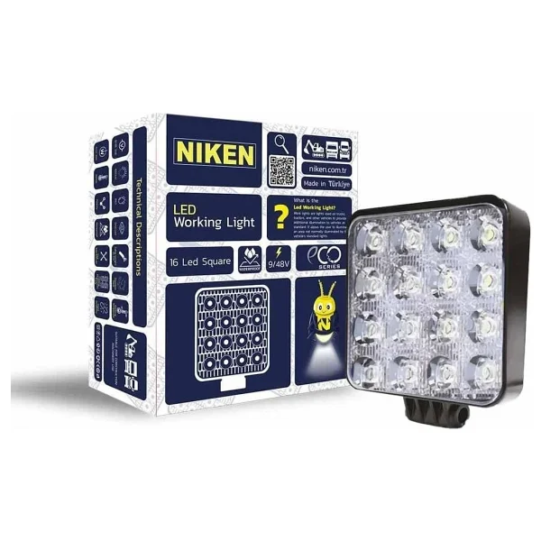 Niken Nıken 16 Ledli Kare Çalışma Lambası - Görsel 2