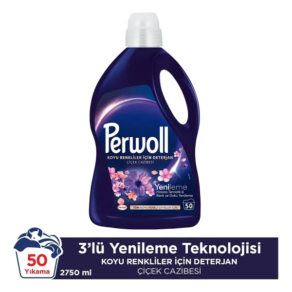 Perwoll Yenileme Çiçek Cazibesi Siyahlar İçin Sıvı Deterjan 50 Yıkama 2.75 Lt - Görsel 2