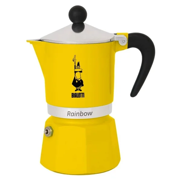 Bialetti Rainbow Sarı 6 Cup Moka Pot - Görsel 2