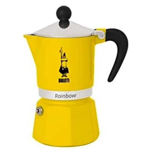 Bialetti Rainbow Sarı 6 Cup Moka Pot - Görsel 3