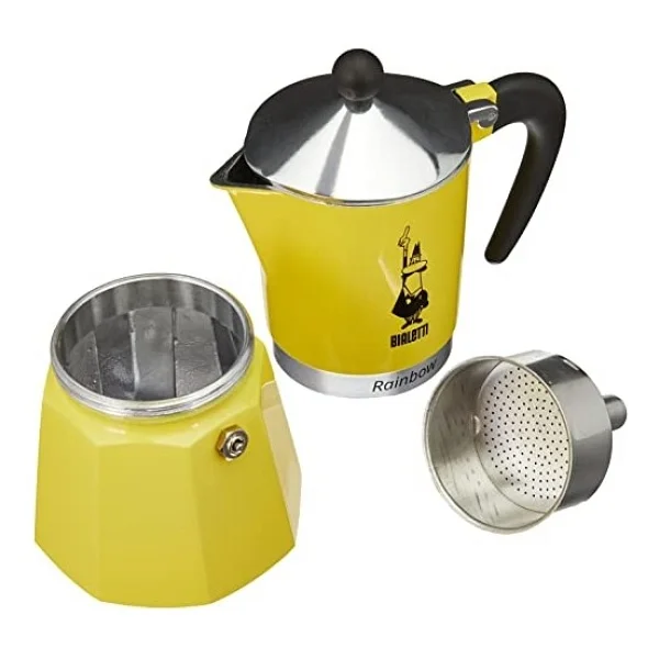 Bialetti Rainbow Sarı 6 Cup Moka Pot - Görsel 6