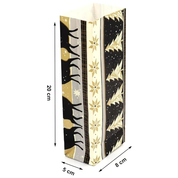 8x20 Yılbaşı Temalı Hediyelik Kese Kağıdı (10'lu Paket) - Görsel 3