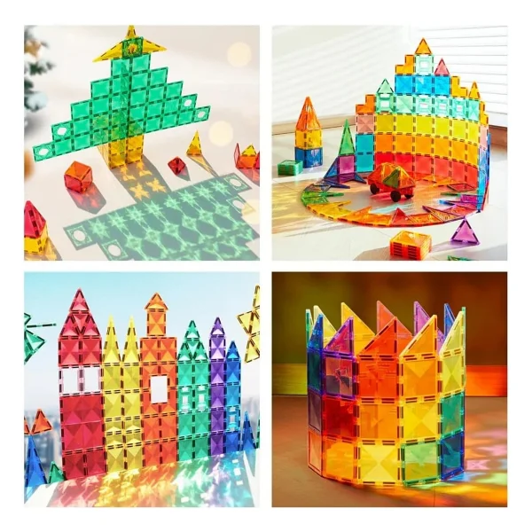Mideer Renkli Magnetic Tiles - 100 Parça - Çok Renkli - Görsel 2