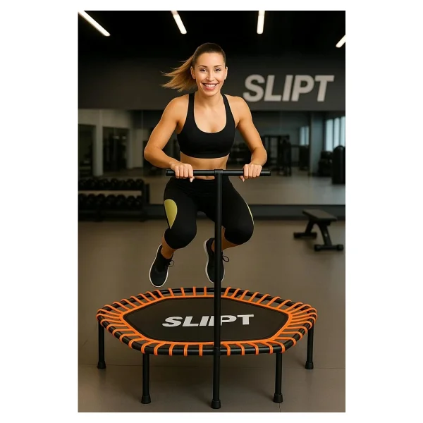 135 Cm Altıgen Step Trambolin Siyah - Turuncu Cks-65 - Görsel 6