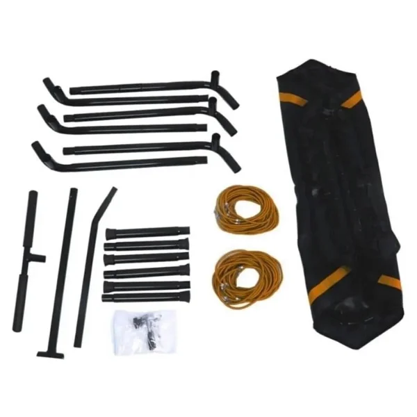 135 Cm Altıgen Step Trambolin Siyah - Turuncu Cks-65 - Görsel 5