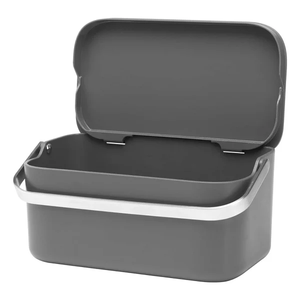 Brabantia Çöp Kutusu, Plastik/Paslanmaz Çelik, Koyu Gri, 22 X 13 X 11 Cm, 1 Birim - Görsel 2