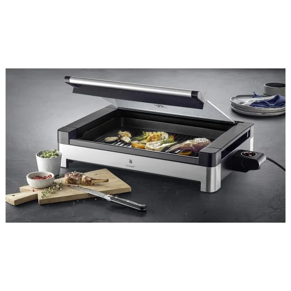 Wmf Lono Grill Çelik Tek Bölmeli Cam Kapaklı Elektrikli Izgara 2200 W - Görsel 5