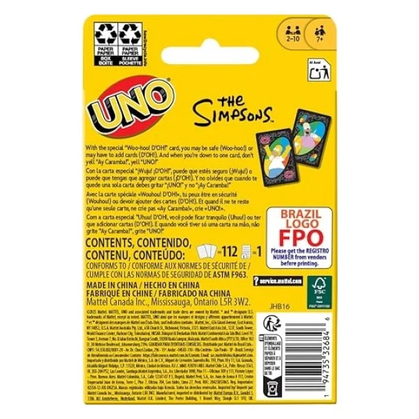 Uno Simpsons Kartlar Jhb16 - Görsel 5