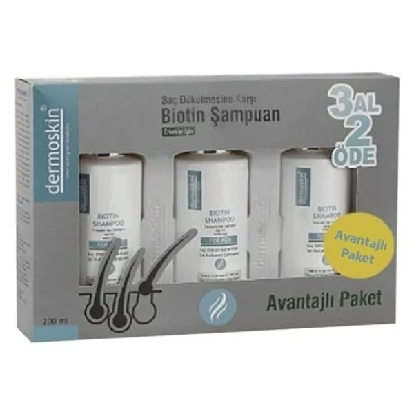 Dermoskin Biotin Şampuan 3 Al 2 Öde Kofre Erkek 1 Paket (1 x 200 ml)Şampuan - Görsel 3