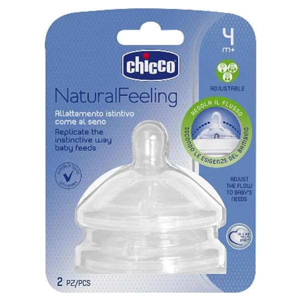 Chicco Natural Feeling Akış Ayarlı 4 Ay+ 2'li Biberon Emziği - Görsel 4