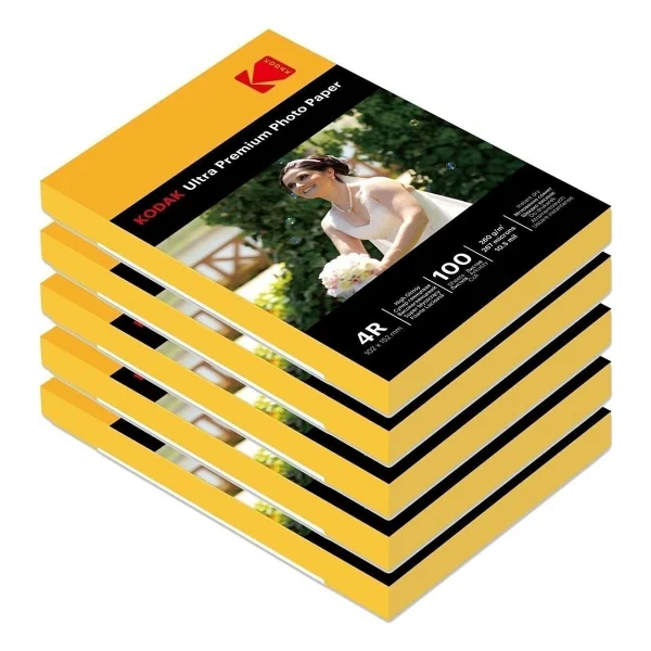 Kodak 10x15 5'li Parlak Fotoğraf Kağıdı 260gr- 500 Adet - Çok Renkli - Görsel 2