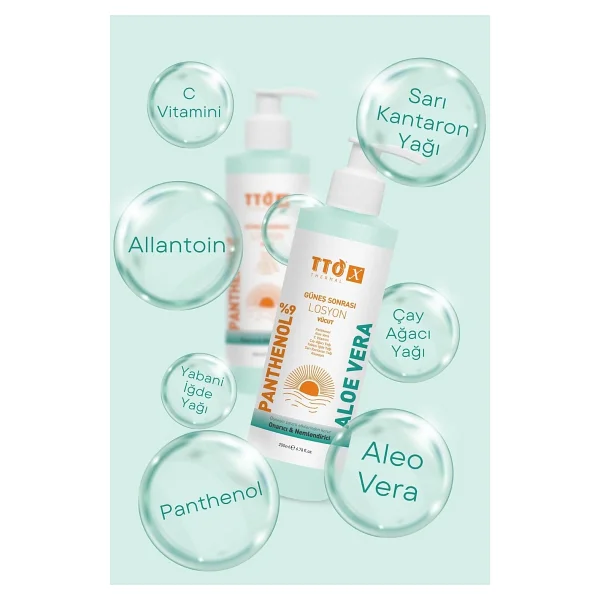 Tto X Aloe Vera İçere Yatıştırıcı 200 Ml Güneş Sonrası Losyon - Görsel 3