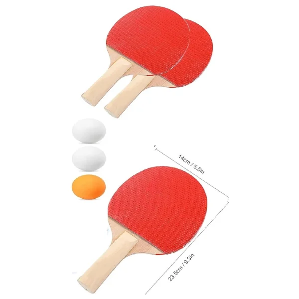 Duffa Masa Tenisi Raket Seti - 2 Adet Ping Pong Raketi Ve 3 Adet Top, Yüksek Kontrollü Eğlence Ve Antrenman Masa Tenisi Seti - Görsel 3