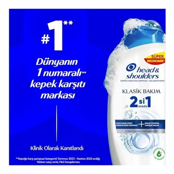Head & Shoulders Klasik Bakım 2'si 1 Arada 625 Ml Kepek Şampuanı - Görsel 9