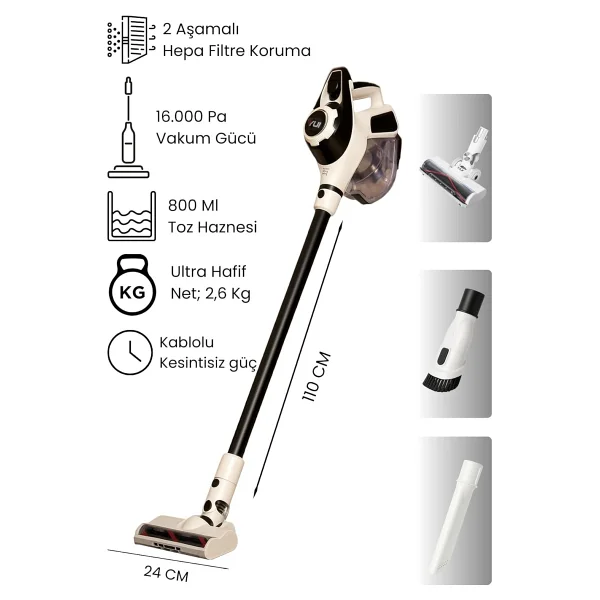 Yui Ks16 2in1 Elektrikli Dikey Süpürge - Görsel 2