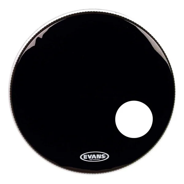 Evans Bd24rb Deri 24 Eq3 Resonant Siyah Kick Ön Delikli Tek Kat - Görsel 3