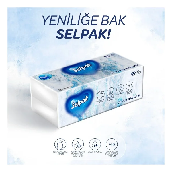 Selpak 100'lü El Ve Yüz Havlusu - Görsel 3