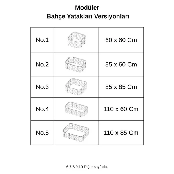 Bahçe Kulesi Modüler Yükseltilmiş Bahçe Yatağı Yükseltilmiş Sebze Yatağı No:4 (110x60) Bej - Görsel 7