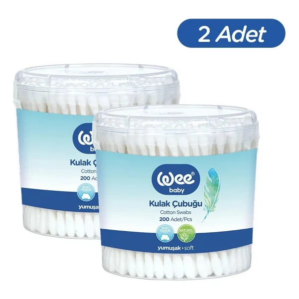 Wee Baby Kulak Temizleme Çubuğu Seti ( 200x2 400 Adet) - Görsel 8